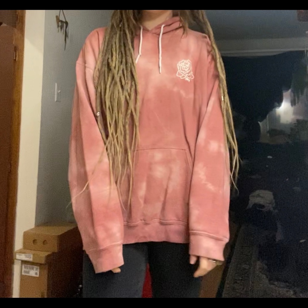 OBEY Pink Tie Dye Hoodie